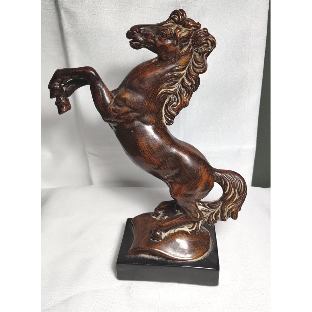 RARE Vintage Jaru Pottery Horse Figurine Statue Rearing Stallion 12.5 In